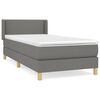 vidaXL Box spring postel s matrac&iacute; tmavě &scaron;ed&aacute; 90x190 cm textil