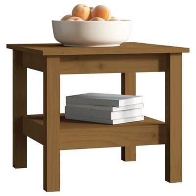 vidaXL Konferenční stolek medově hnědý 45x45x40 cm masivní borovice
