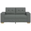 vidaXL Loveseat Sofa Dark Grey 160x77x82 cm Fabric