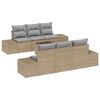 vidaXL Sada zahradn&iacute;ch pohovek s pol&scaron;t&aacute;řem 7 pcs B&eacute;žov&aacute; polyratan