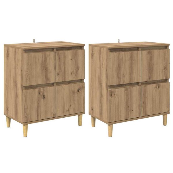 vidaXL Konzole 2 pcs Artisanov&yacute; dub 60 x 35 x 70 cm kompozitn&iacute; dřevo