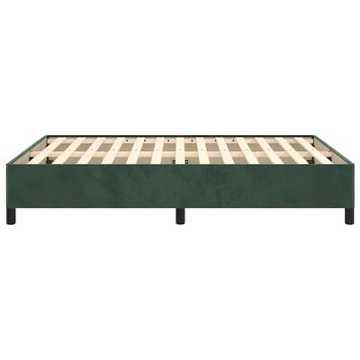 vidaXL Rám postele tmavě zelený 140 x 190 cm samet