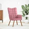 vidaXL Relaxačn&iacute; křeslo růžov&eacute; samet