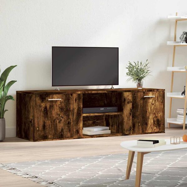 vidaXL TV skř&iacute;ňka kouřov&yacute; dub 120 x 34 x 37 cm kompozitn&iacute; dřevo