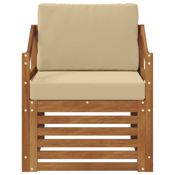 vidaXL Venkovn&iacute; pohovkov&aacute; souprava Př&iacute;rodn&iacute; 67 x 63 x 73 cm