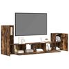 vidaXL 4d&iacute;ln&yacute; set TV skř&iacute;něk kouřov&yacute; dub kompozitn&iacute; dřevo