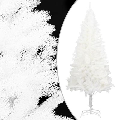 vidaXL Umělý vánoční stromek s LED osvětlením bílý 240 cm
