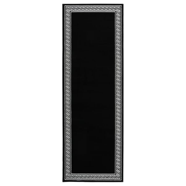 vidaXL Běhoun BCF čern&yacute; se vzorem 80 x 200 cm