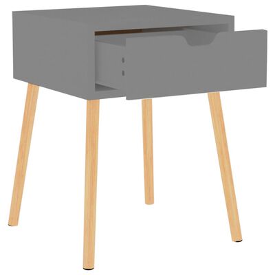 vidaXL Noční stolek šedý 40 x 40 x 56 cm dřevotříska