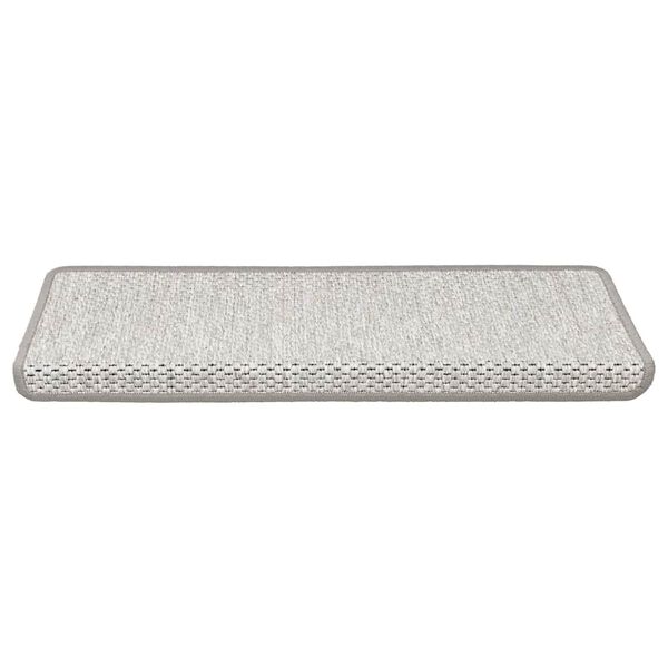 vidaXL Samolepic&iacute; n&aacute;&scaron;lapy na schody sisal 15 ks 65 x 21 x 4 cm platina