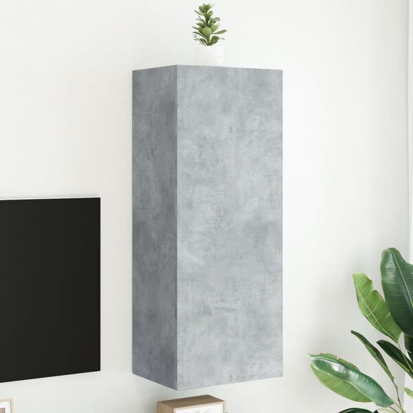 vidaXL N&aacute;stěnn&aacute; TV skř&iacute;ňka betonově &scaron;ed&aacute; 40,5 x 30 x 102 cm kompozit