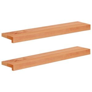 vidaXL Parapety 2 ks Lakovan&yacute; 80x 15 x 2 cm Masivn&iacute; bukov&eacute; dřevo