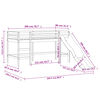 vidaXL Dětská patrová postel se závěsy růžová 80 x 200 cm borovice