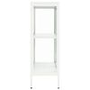 vidaXL Příborník bílý 75 x 35 x 105 cm ocel a sklo