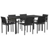 vidaXL Sada venkovn&iacute;ho n&aacute;bytku 7 pcs Čern&aacute; a Antracit 160 x 80 x 73 cm