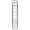 vidaXL Klenut&eacute; gabionov&eacute; ko&scaron;e 7 ks 200x30x120/140cm pozinkovan&eacute; železo