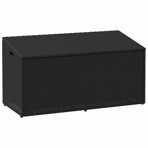 vidaXL Zahradn&iacute; &uacute;ložn&yacute; box čern&yacute; 110 x 50 x 58 cm polyratan