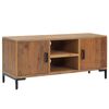 vidaXL TV stolek hněd&yacute; 110 x 35 x 48 cm masivn&iacute; borov&eacute; dřevo
