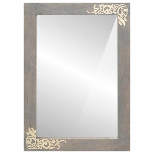 vidaXL Koupelnové zrcadlo se zrcadlem Šedá 70 x 50 x 2,5 cm