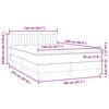 vidaXL Box spring postel s matrac&iacute; tmavě modr&aacute; 140x220 cm samet