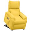 vidaXL Zvedac&iacute; mas&aacute;žn&iacute; křeslo žlut&eacute; textil