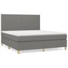 vidaXL Box spring postel s matrac&iacute; tmavě &scaron;ed&aacute; 160x200 cm textil