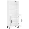 vidaXL Skř&iacute;ň highboard b&iacute;l&aacute; 69,5 x 34 x 180 cm kompozitn&iacute; dřevo