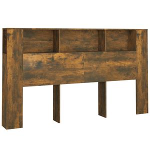vidaXL Čelo postele s &uacute;ložn&yacute;m prostorem kouřov&yacute; dub 180x18,5x104,5 cm