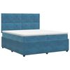 vidaXL Postel boxspring s matrac&iacute; s čelo Modr&aacute; 200 x 200 cm Samet