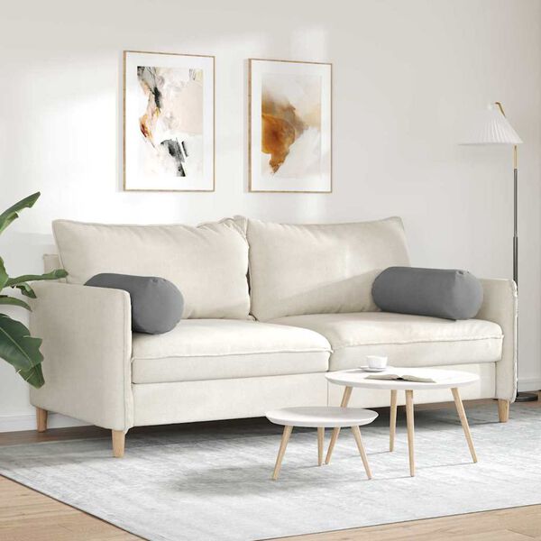 vidaXL Polštáře 2 pcs Tmavě šedá Ø 25 x 70 cm Mikrovlákno