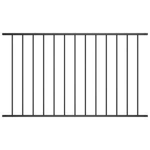 vidaXL Plotov&yacute; panel Woerden pr&aacute;&scaron;kově lakovan&aacute; ocel 163x75 cm čern&yacute;