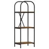 vidaXL Knihovna 3 &uacute;rovn&iacute; 40 x 30 x 109 cm Kompozitn&iacute; dřevo Kouřov&yacute; dub