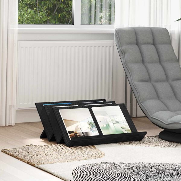 vidaXL Reg&aacute;l na časopisy Čern&yacute; dub 65 x 53 x 28,5 cm kompozitn&iacute; dřevo