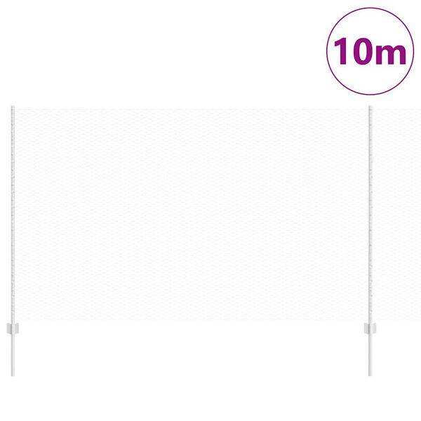 vidaXL Plot s sloupkem Stř&iacute;brn&aacute; 1,4 x 10 m Ocel