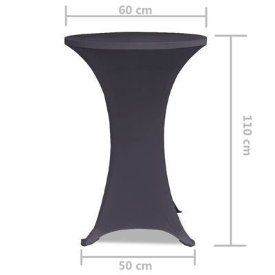 vidaXL Strečový návlek na stůl 2 ks 60 cm antracitový
