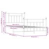 vidaXL Kovov&yacute; r&aacute;m postele s hlavov&yacute;m a nožn&iacute;m čelem čern&yacute; 80 x 200 cm