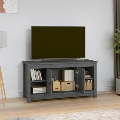 vidaXL TV skříňka šedá 103 x 36,5 x 52 cm masivní borové dřevo