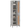 vidaXL Skř&iacute;ň highboard betonově &scaron;ed&aacute; 34,5x34x180 cm kompozitn&iacute; dřevo