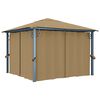 vidaXL Alt&aacute;n se z&aacute;věsy 300 x 300 cm taupe hlin&iacute;k