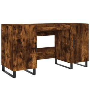 vidaXL Psac&iacute; stůl kouřov&yacute; dub 140 x 50 x 75 cm kompozitn&iacute; dřevo