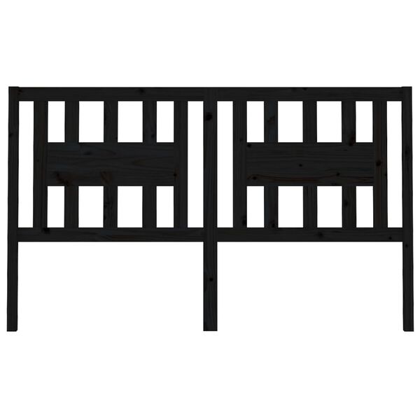 vidaXL Čelo postele čern&eacute; 156 x 4 x 100 cm masivn&iacute; borovice