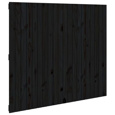 vidaXL Nástěnné čelo postele černé 127,5x3x110 cm masivní borové dřevo