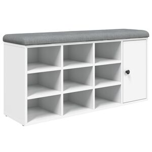 vidaXL Lavice s botn&iacute;kem b&iacute;l&aacute; 102 x 32 x 50 cm kompozitn&iacute; dřevo