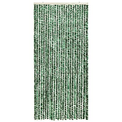 vidaXL Závěs proti hmyzu zeleno-bílý 100 x 220 cm Chenille