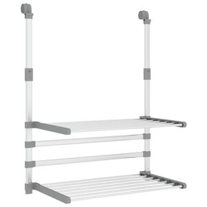 vidaXL Su&scaron;&aacute;k na pr&aacute;dlo na balkon 54 x 25 x 42 cm hlin&iacute;k