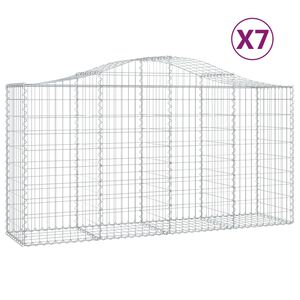 vidaXL Klenut&eacute; gabionov&eacute; ko&scaron;e 7 ks 200x50x100/120cm pozinkovan&eacute; železo