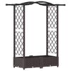 vidaXL Vyv&yacute;&scaron;en&yacute; z&aacute;hon s trel&aacute;ž&iacute; a střechou Hněd&aacute; 124 x 40 x 123 cm PP