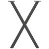 vidaXL Nohy k j&iacute;deln&iacute;mu stolu ve tvaru X, 2 ks, antracitov&eacute;, 50 x (72-73) cm, ocel