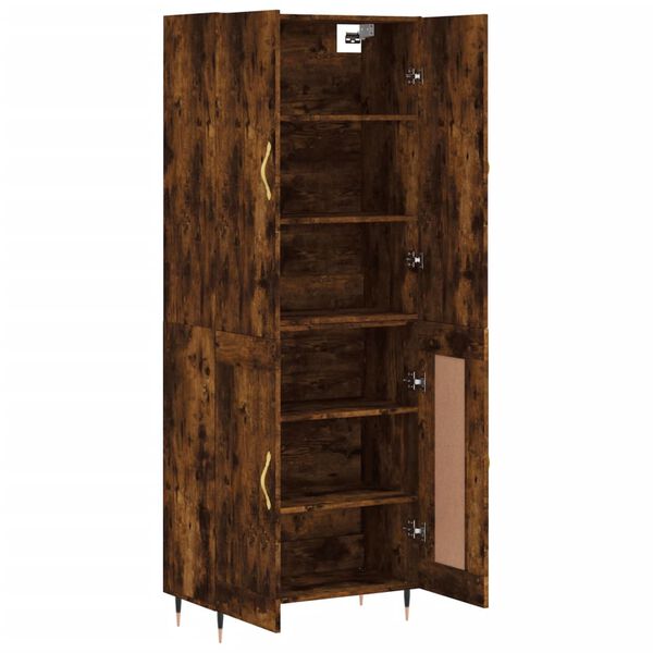 vidaXL Skř&iacute;ň highboard kouřov&yacute; dub 69,5 x 34 x 180 cm kompozitn&iacute; dřevo
