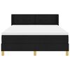 vidaXL Postel s boxspringem s matrac&iacute; s čelo Čern&aacute; 200 x 160 cm textil